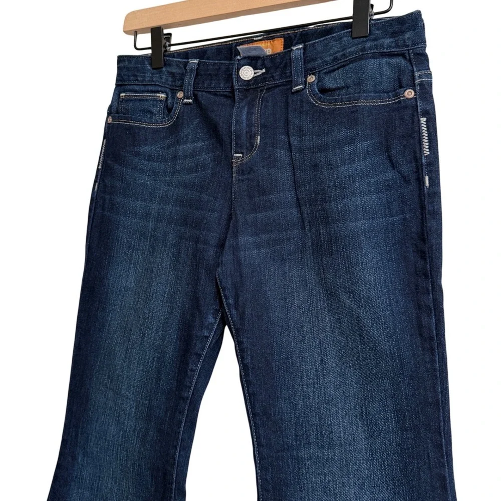 Old Navy Girls Dark Wash Flare Jeans Size 10 Plus Denim Pants‎ Stretch Blue